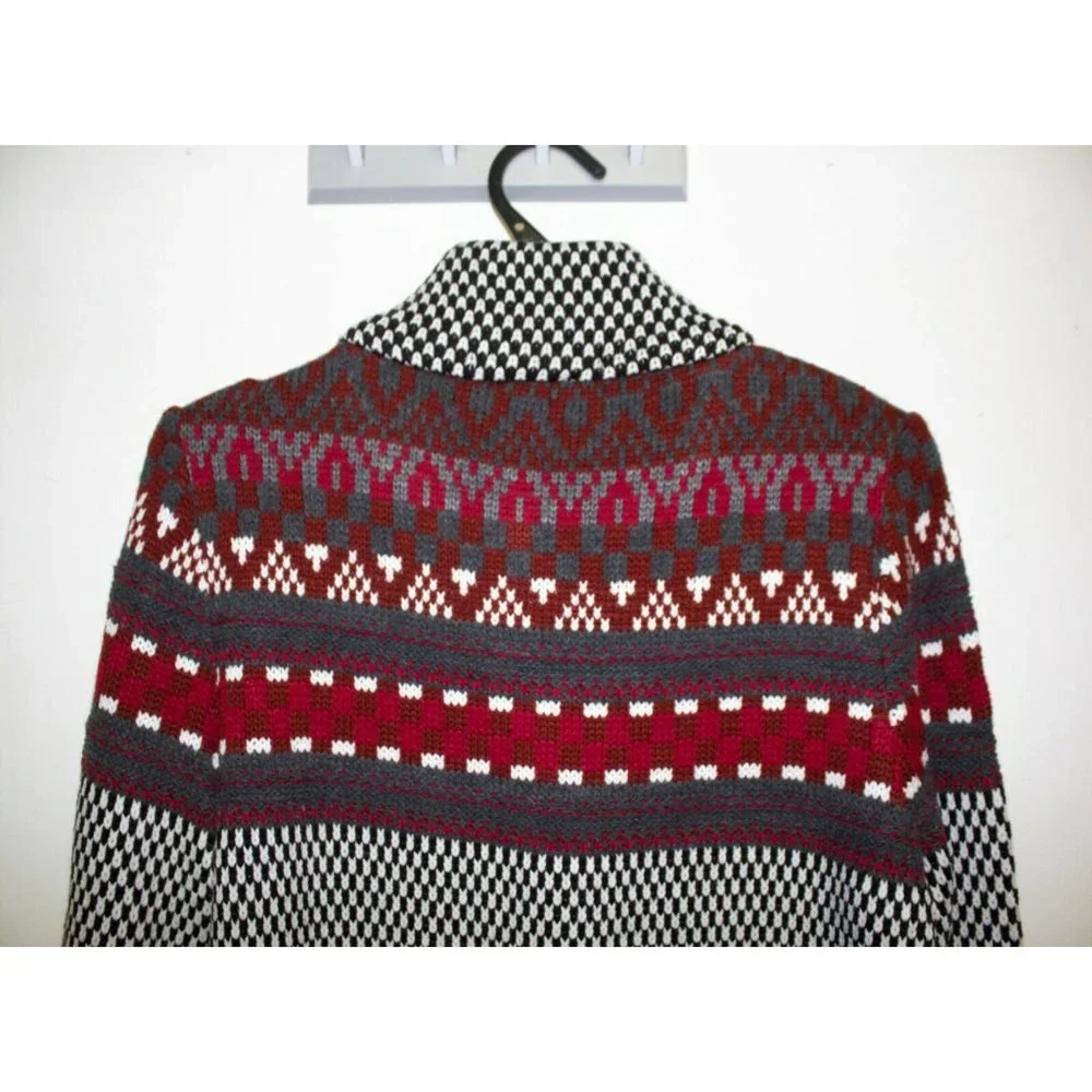 Witt Weiden Knit Jumper Turtleneck Jacket Aztec Print Size 8 Small - Picture 6 of 8